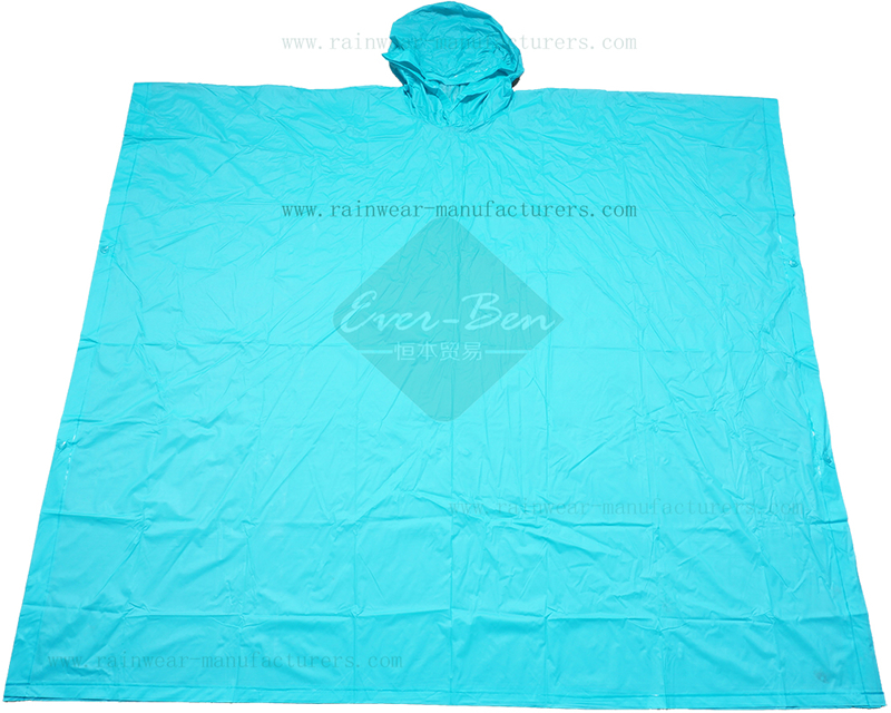 Blue PVC plastic poncho